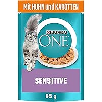 PURINA ONE Cibo per gatti sensibile umido e delicato, in salsa di pollo