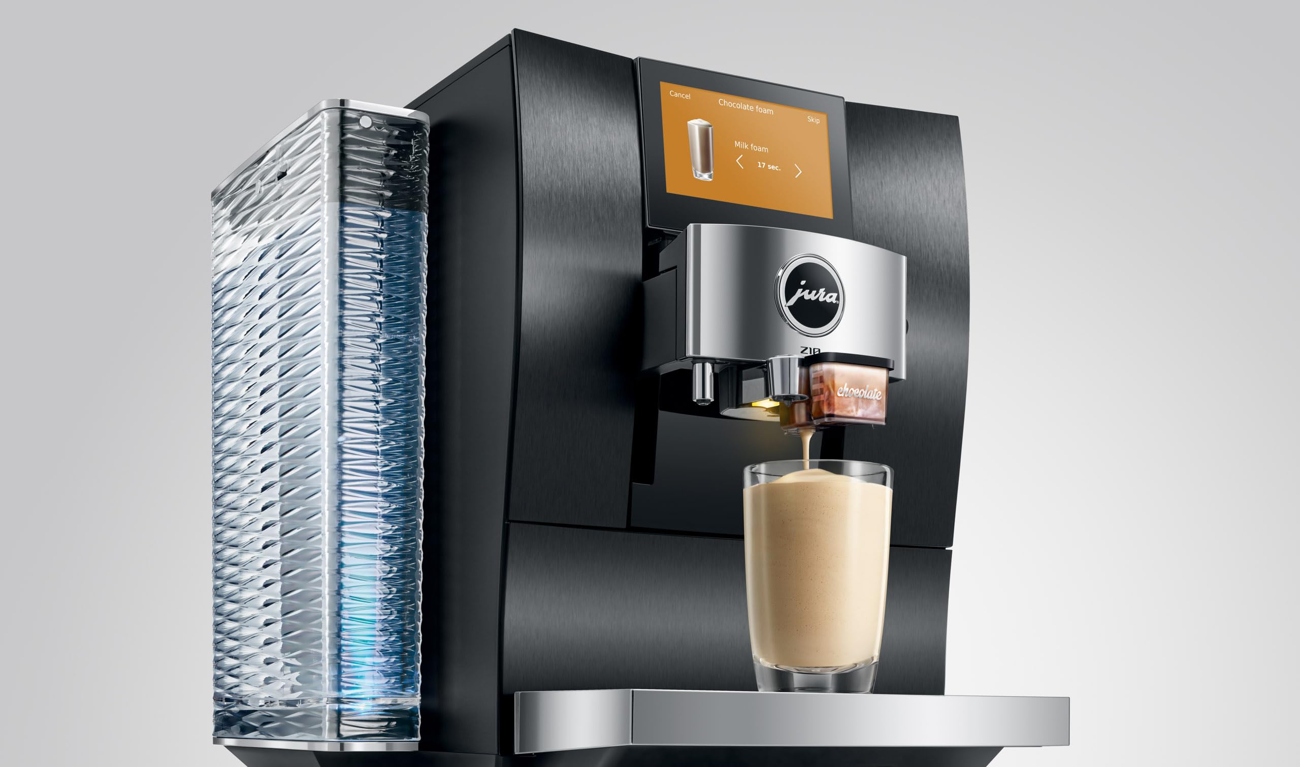 Jura Z10 Macchina da Caffè Automatica, Aluminium Black, Display Touch 4.3", WiFi, 51 Bevande, serbatoio da 2.4L