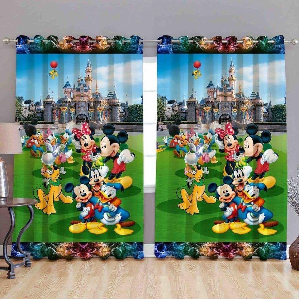 Image of KALIYO Kids Cartoon Printed Light Filtering Curtain | Pack of 1 Door and Window Curtain | Fun Character Theme Polyester Curtain (7 Feet)