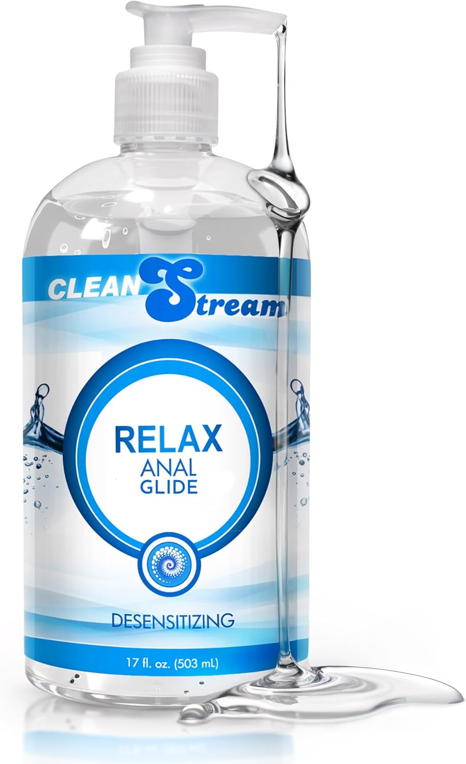 Cleanstream Relax Unscented Lubricant, Silky Liquid Formula, Toy Safe for Men and Women, ComfortEnhancing Personal Lube, 17 oz Bottle, Compatible with Intimate Accessories