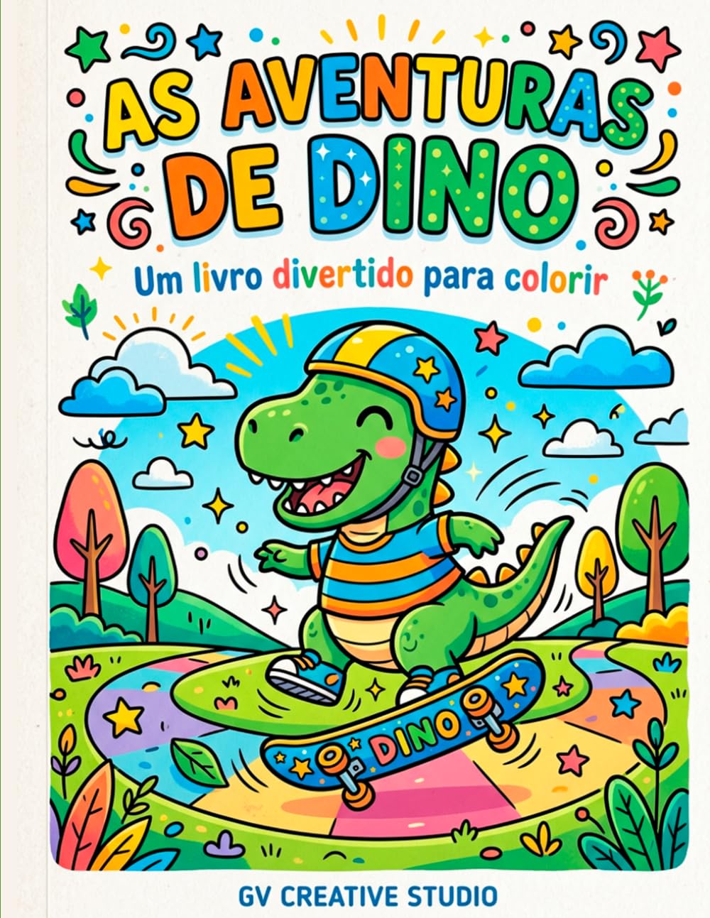 As Aventuras de Dino: Um livro divertido para colorir