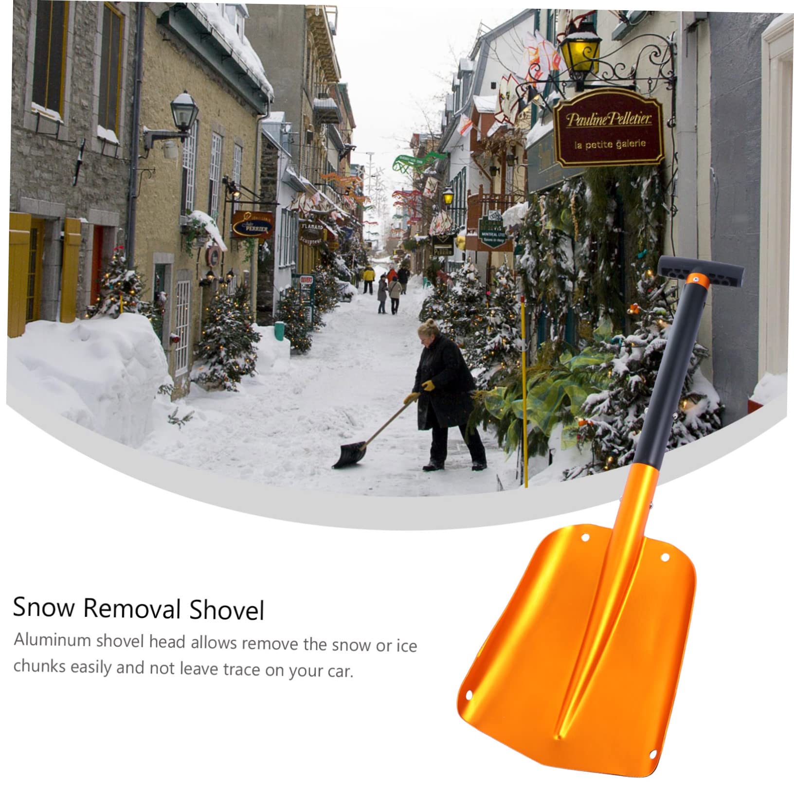 BESPORTBLE 1pièce Pelle De Neige Pliable pour Voiture Outil De Déneigement Extérieur Léger Et Portable pour Voyage