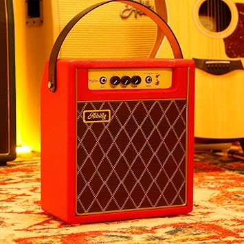 2026 Retroman Combo Pre-Tube Guitar Amplifier -Compact and Powerful Amp for Professional Performances and Practice Sessions Red Color