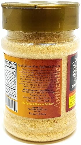 Vista 64 de Rani Asafetida (Hing) Molida de 3.75 oz (106 g) Apto para gluten, tarro de PET ~ Todo natural Sin sal Vegano Sin OMG Especias indias