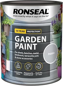 Ronseal RSLGPP750 Garden Paint, Pebble, 750 ml