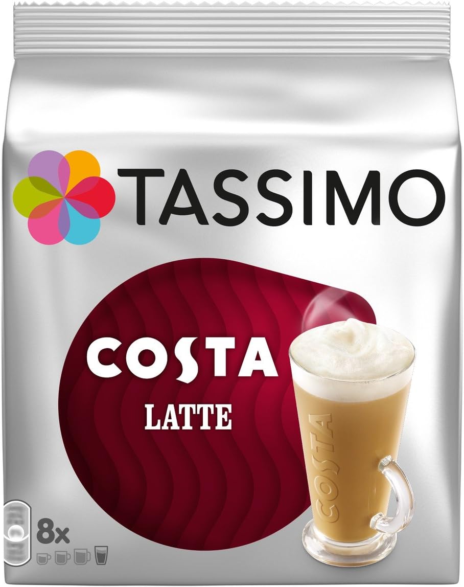 Tassimo Costa Latte 2 pack (32 Discs 16 Servings in Total)