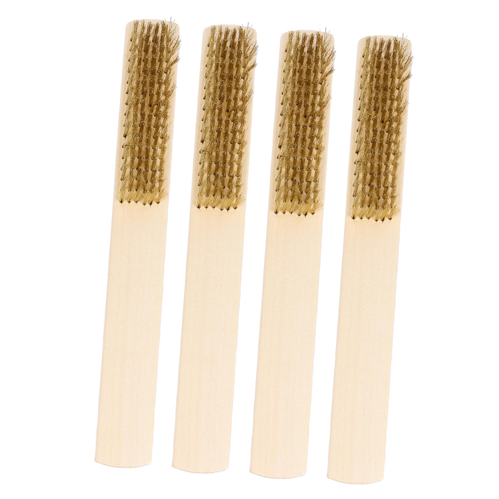 SOLUSTRE 4-Piece Copper Wire Brush Set Large Wire Brush for Drill Fine Cleaning Machinist Tool Woodworker's File