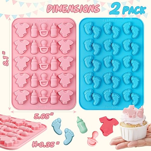 Miniatura 3 de Webake Molde para pies de bebé molde para chupón de biberón molde de silicona de tamaño mordido molde de goma para decoración de pasteles de baby