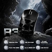 ATTACK SHARK R3PRO Ultrakönnyű Gamer Egér, 46g Magnézium Ház, 8000Hz Vezeték Nélküli, 26000 DPI, PixArt PAW3395 Szenzor, Spirál Kábel, PC/Mac 2
