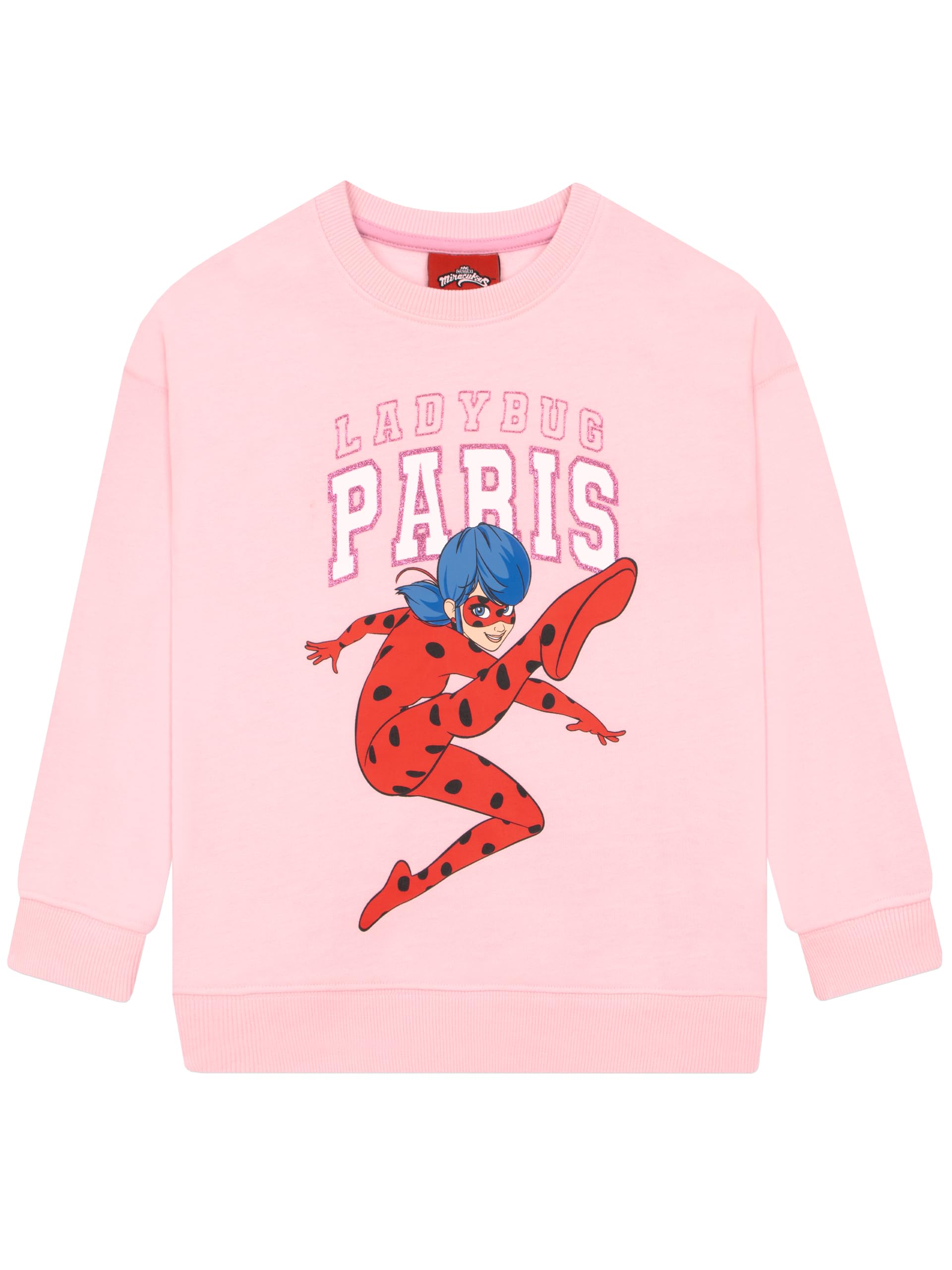 Miraculous Girls Pink Ladybug Sweatshirt 6-7 Years Cotton