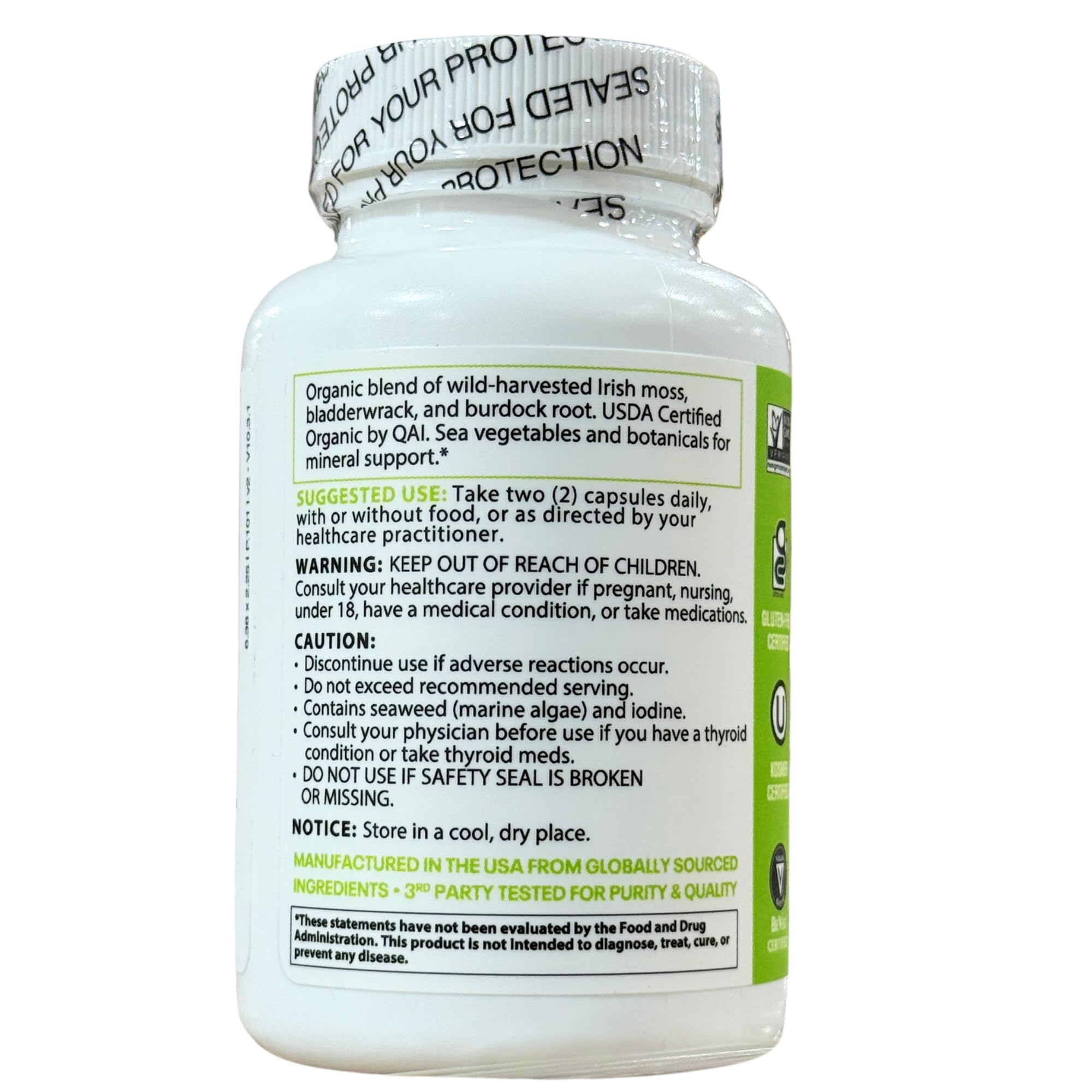 Power By Naturals Sea Moss Plus - USDA Organic Irish Sea Moss Capsules — Amazon image 4