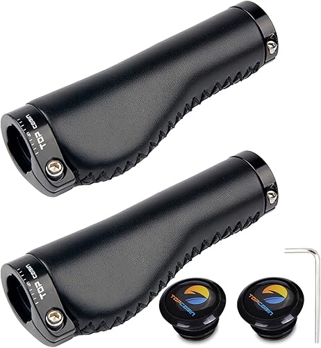 Vista 11 de Empuñaduras de manillar de bicicletas, empuñaduras ergonómicas de aluminio para bicicleta, vibraciones de amortiguación, empuñaduras de manillar