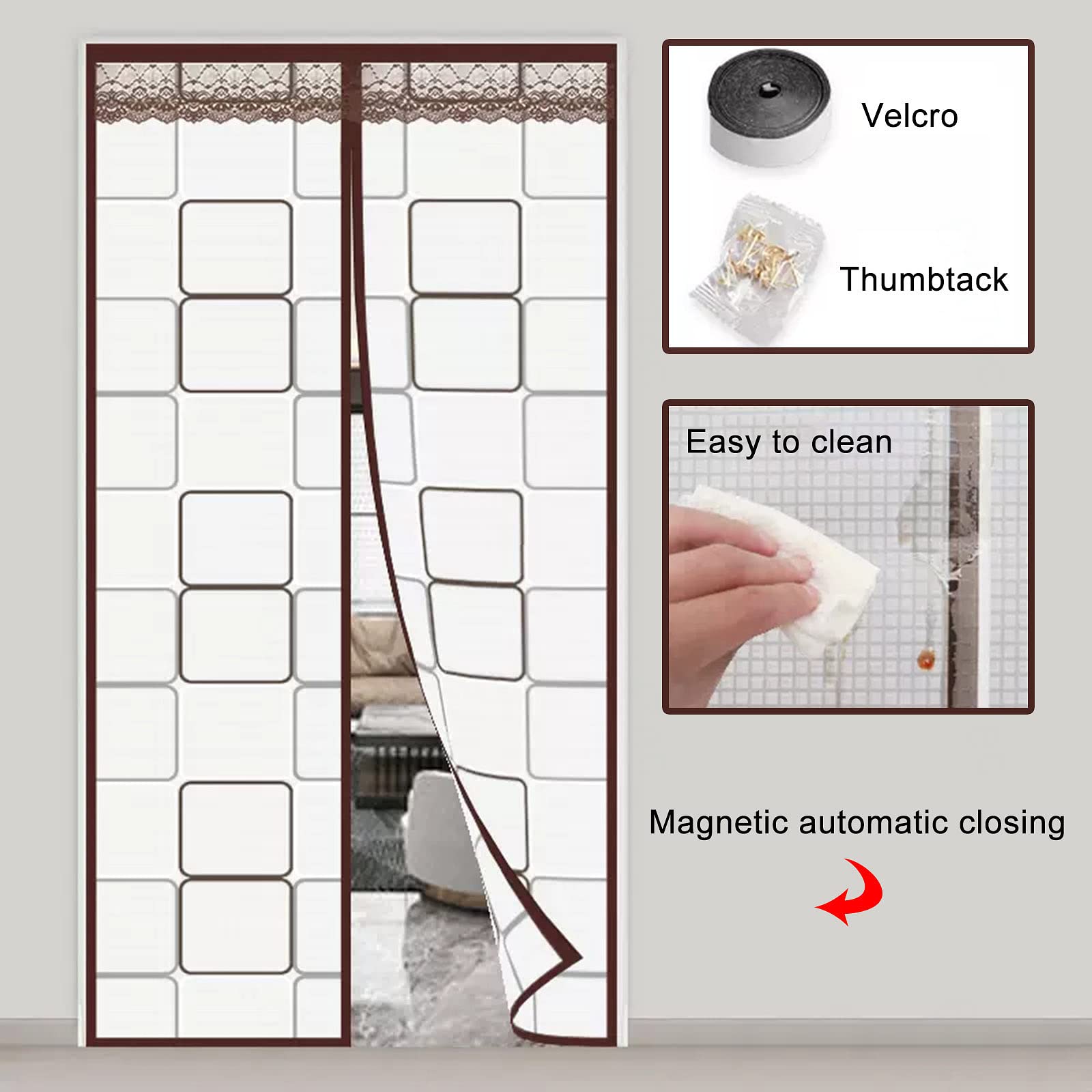 Isolant Thermique Isolation Porte Avec Magnétique Moustiquaire Porte