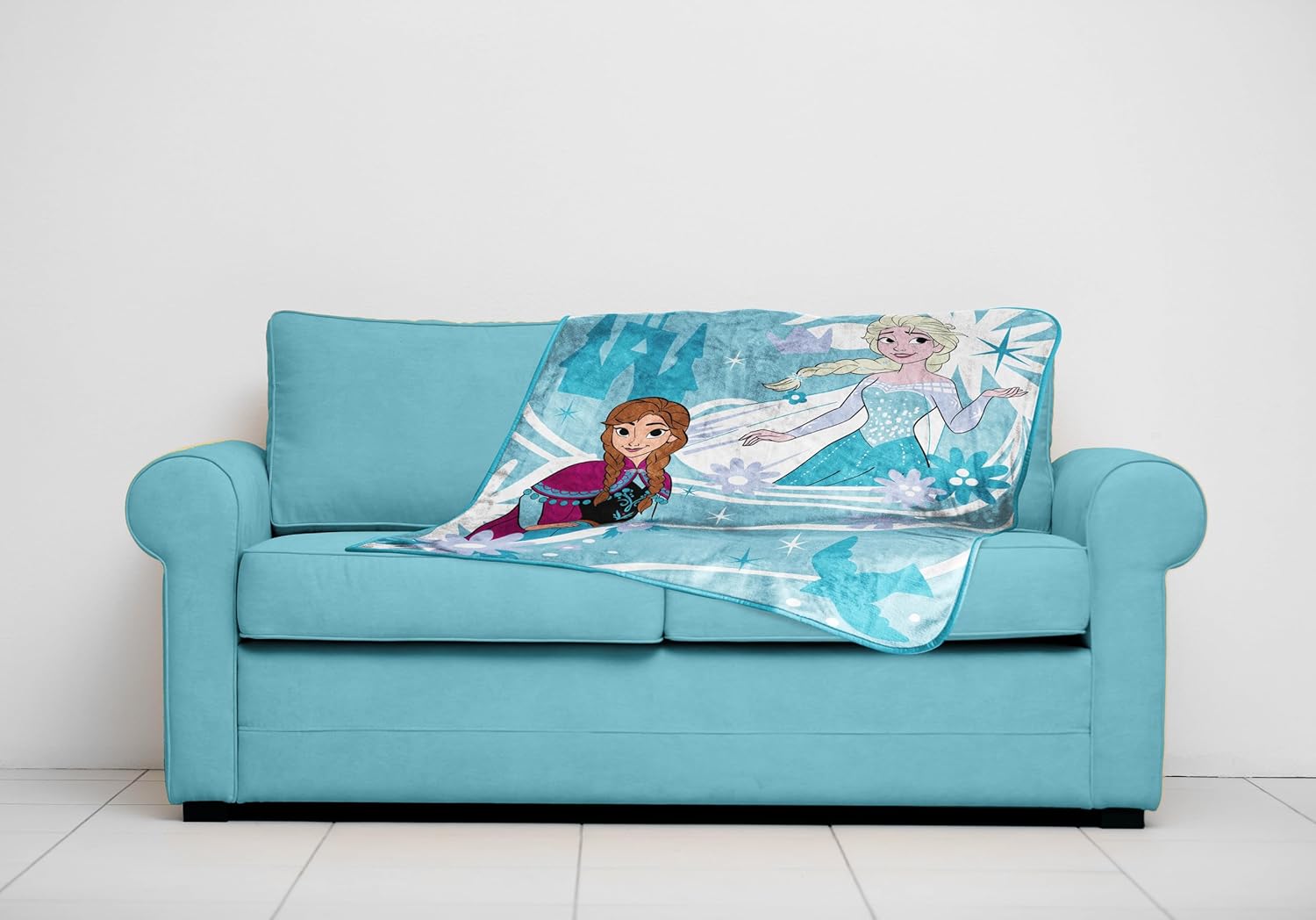 Jay Franco Kids Plush Throw Blanket – Soft & Cozy Fleece Throw for Bedroom & Couch Décor, Official Licensed Product, Blue - Frozen, 40x50 - Travel Blanket - Image 3