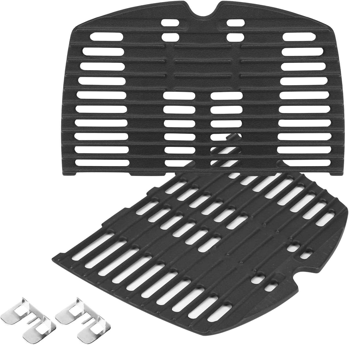 GRISUN 2 x Cast Iron Cooking Grate 12.75 x 8.5 7644 for Weber Q100 Q120 Q1000 Q1200 Q1400 Gas Grills Replacement Parts & Accessories