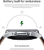 Vista 3 de Reloj inteligente Samsung Galaxy Watch3 GPS 45mm, color plata mística (renovado)