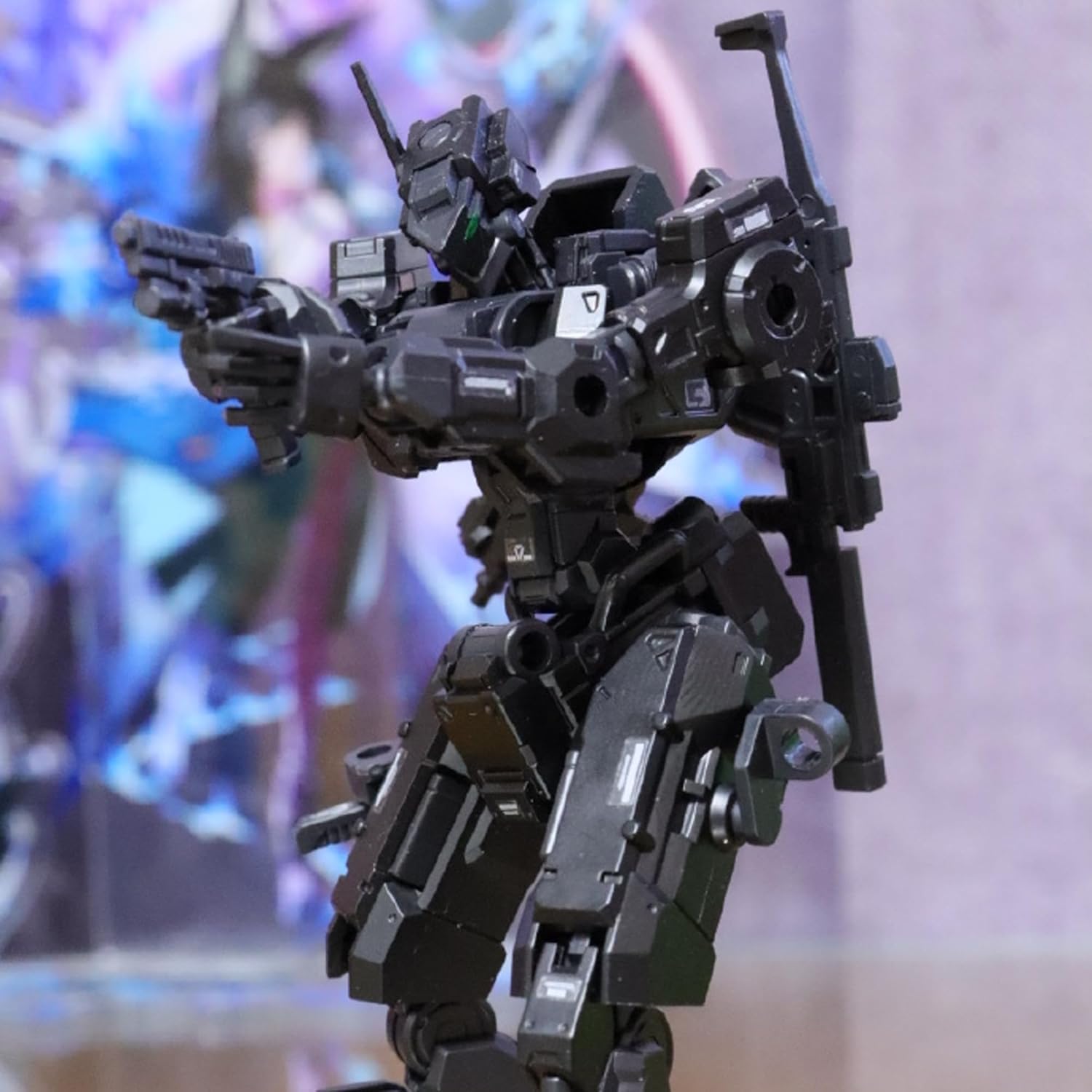 Sheik Mainland 1/18 3MIN-A Project Model Kit Mecha Fenglang Black 2PCS, 3.75'', Highly Movable Collection Model Figure Gifts Model Kit, Age 15+ image 4