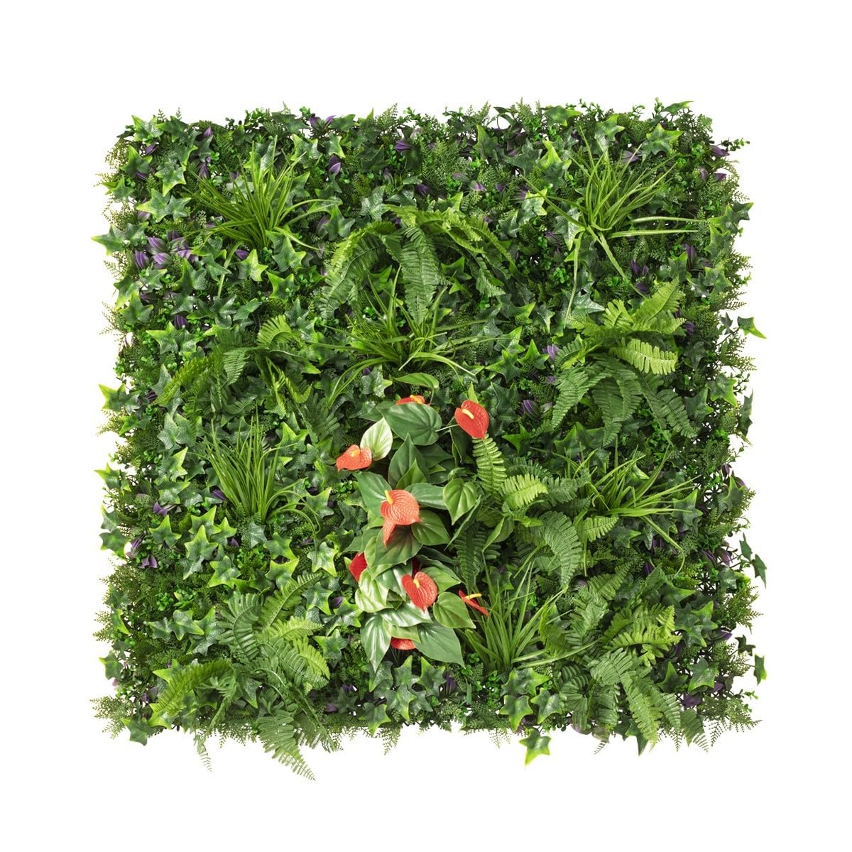 EASY CLOTURE Mur végétal Artificiel extérieur et intérieur 1m x 1m Tropical