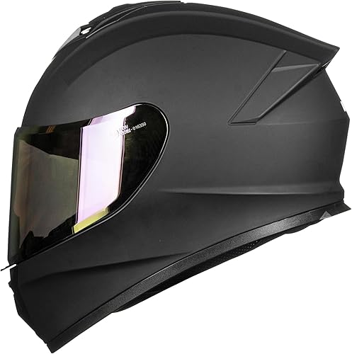 Miniatura 12 de Cascos de motocicleta para adultos, hombres y mujeres, casco ligero de cara completa para bicicleta de calle, carreras, DOT con visera extra
