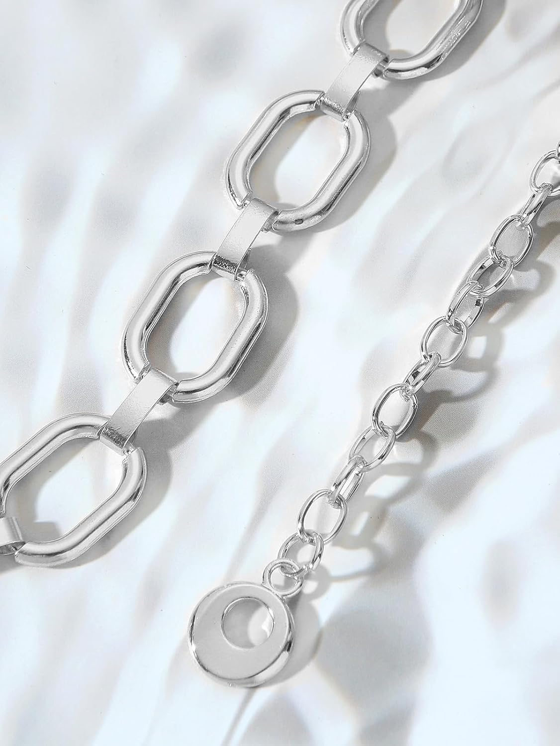 LIMHOO Metal Waist Chain for Women Chunky Belly Link Chain Belt for Dresses - Image 5