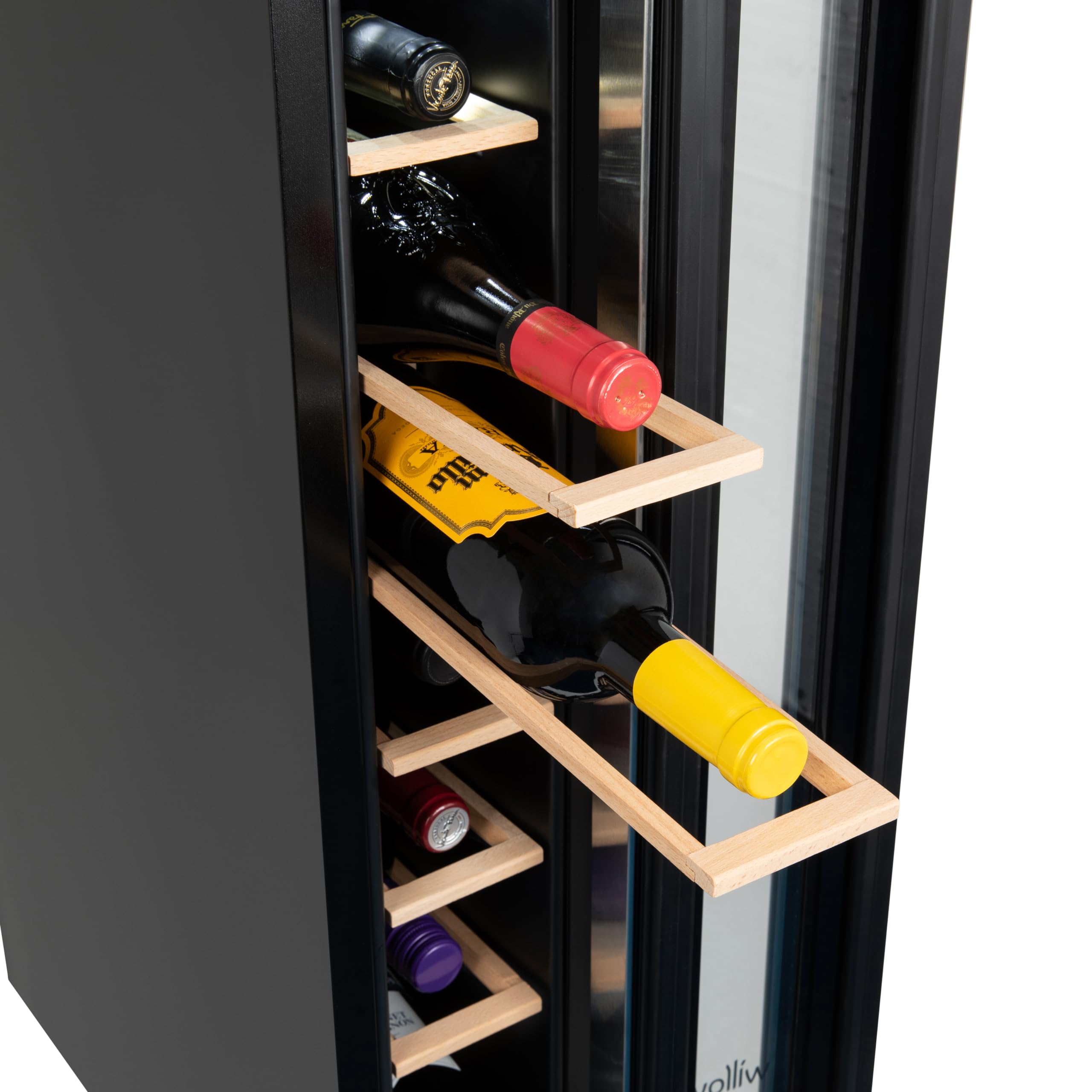 Willow W15WCSS 20L Under Counter Wine Fridge/Wine Cooler, 4* Rating, Digital Display with Touch Control, Ventilated Cooling, 2 Years Warranty - Stainless Steel — view 7