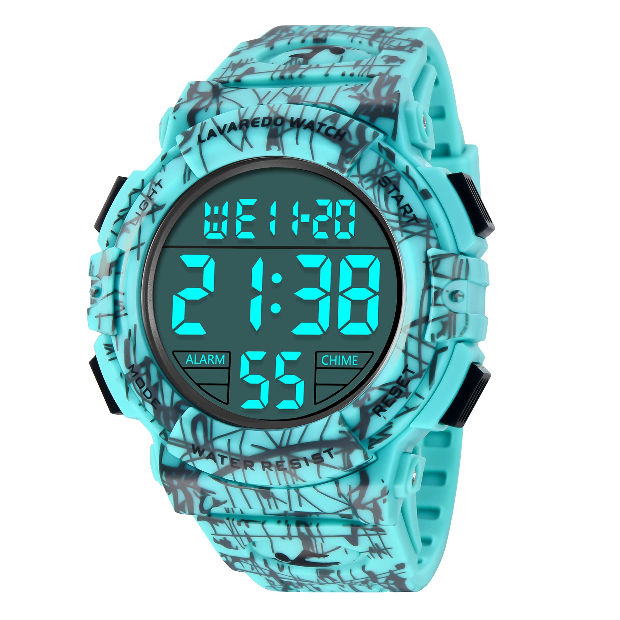 L LAVAREDO Men Digital Automatic Watch with Rubber Strap skm1266Man