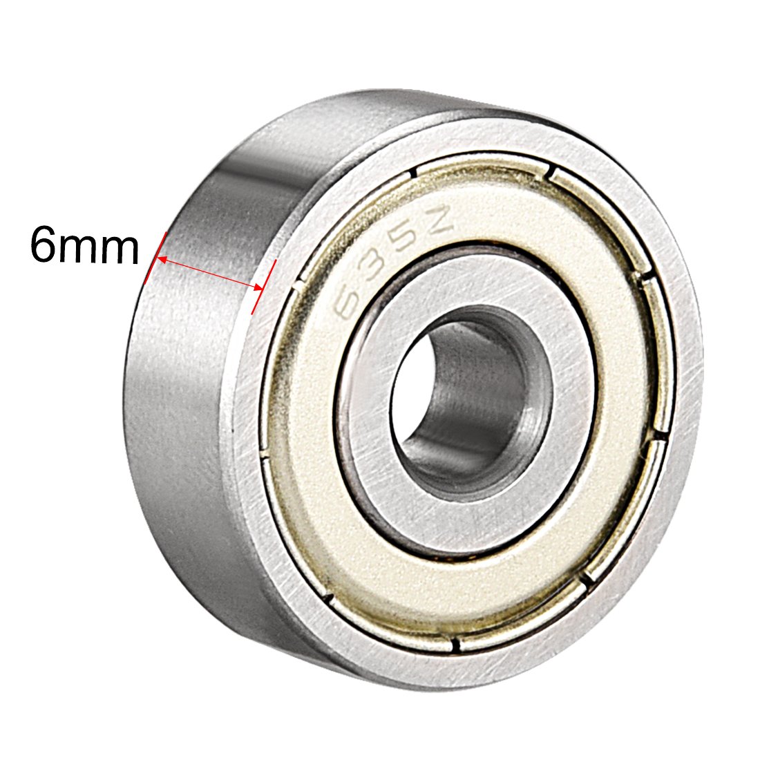 sourcing map R1660ZZ Profonda Scanalatura Sfera Cuscinetti 6mm Dia Interno 16mm OD 5mm Foro Doppia Scudati Acciaio Cromato Z2 10pz