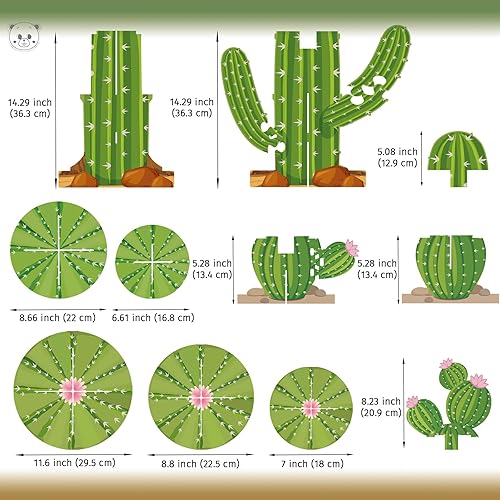 Miniatura 2 de 2 soportes para cupcakes de cactus, forma de cactus verde, decoración de fiesta mexicana para Cielito Lindo Three Esta cumpleaños, suministros de