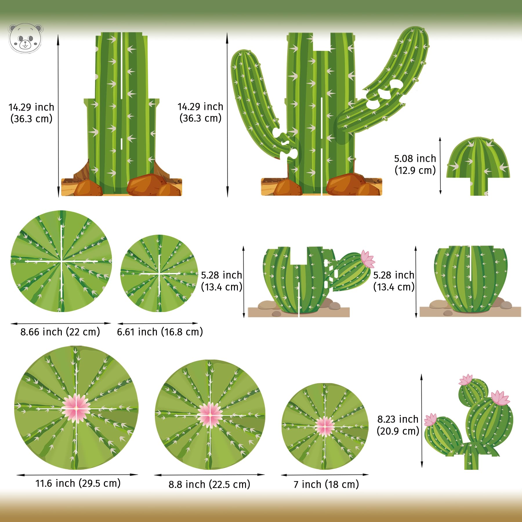 2PCS Cactus Cupcake Stand?Green Cactus Shape Cupcake Taco Holder?Mexican Fiesta Party Decorations for Cielito Lindo Three Esta Birthday Baby Shower Supplies