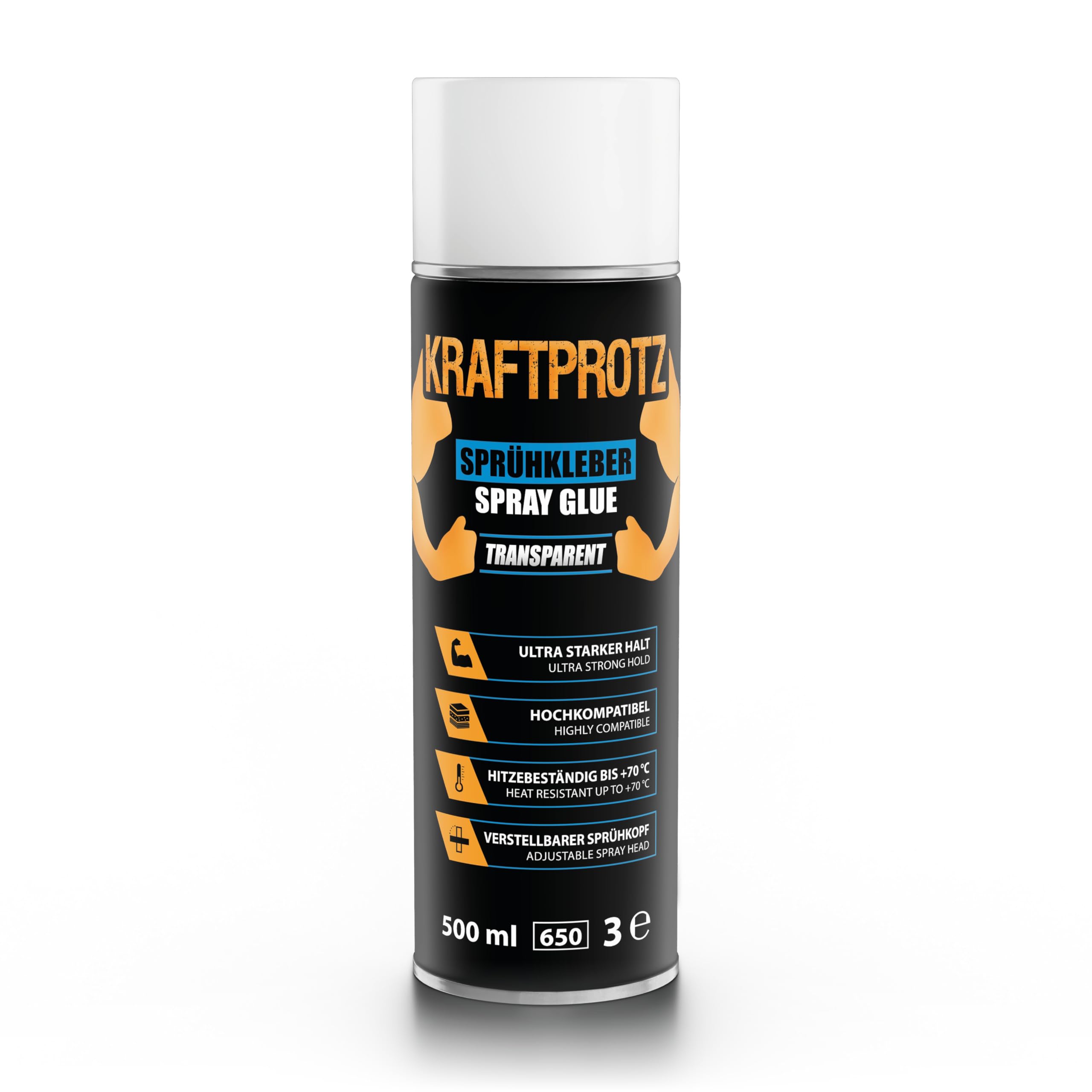 Spray Adhesive Transparent 500 Ml – KRAFTPROTZ Ultra Strong Bond For Foam, Felt, Leather, Wood & Rubber – Heat Resistant Up To 70°C – Adjustable Spray Nozzle – Highly Compatible & Versatile - View #12