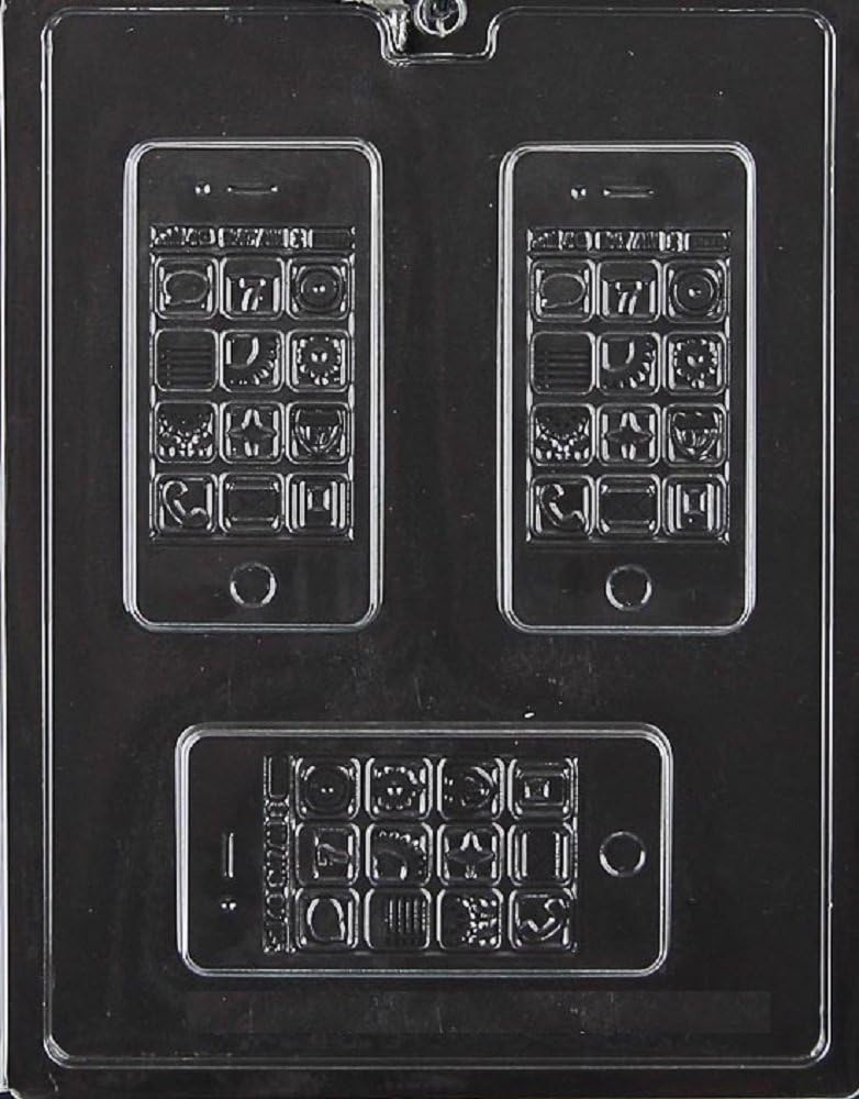 Grandmama's Goodies M235 Smart Phone Chocolate Candy Soap Mold with Exclusive Molding Instructions