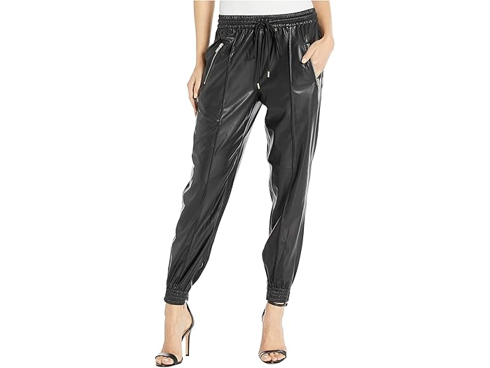 Leather drawstring joggers Clearance