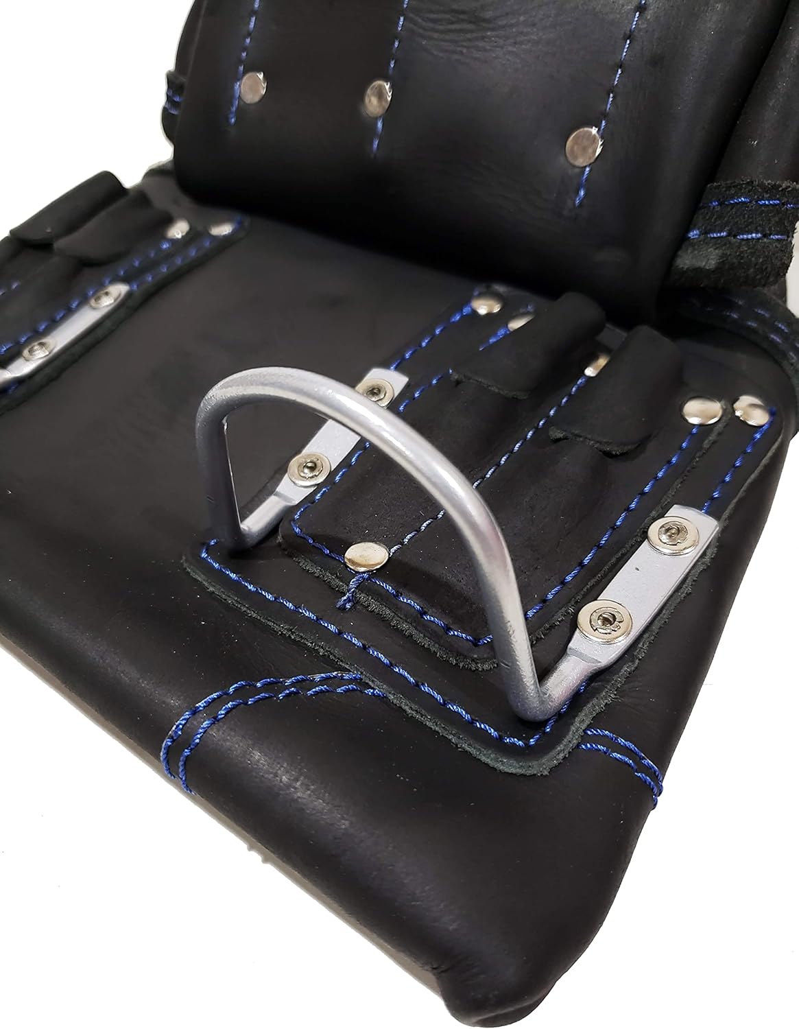 Carpenters Tool Pouch, 12 Pockets with 2 Hammer Holders, Leather Tool Pouch for Framers and Construction Workers
