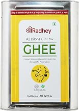 SHREERADHEY A2 Bilona Gir Cow Ghee | 15 Litre | TIN | Traditional Bilona Method | Lactose And Gluten Free | Keto Friendly