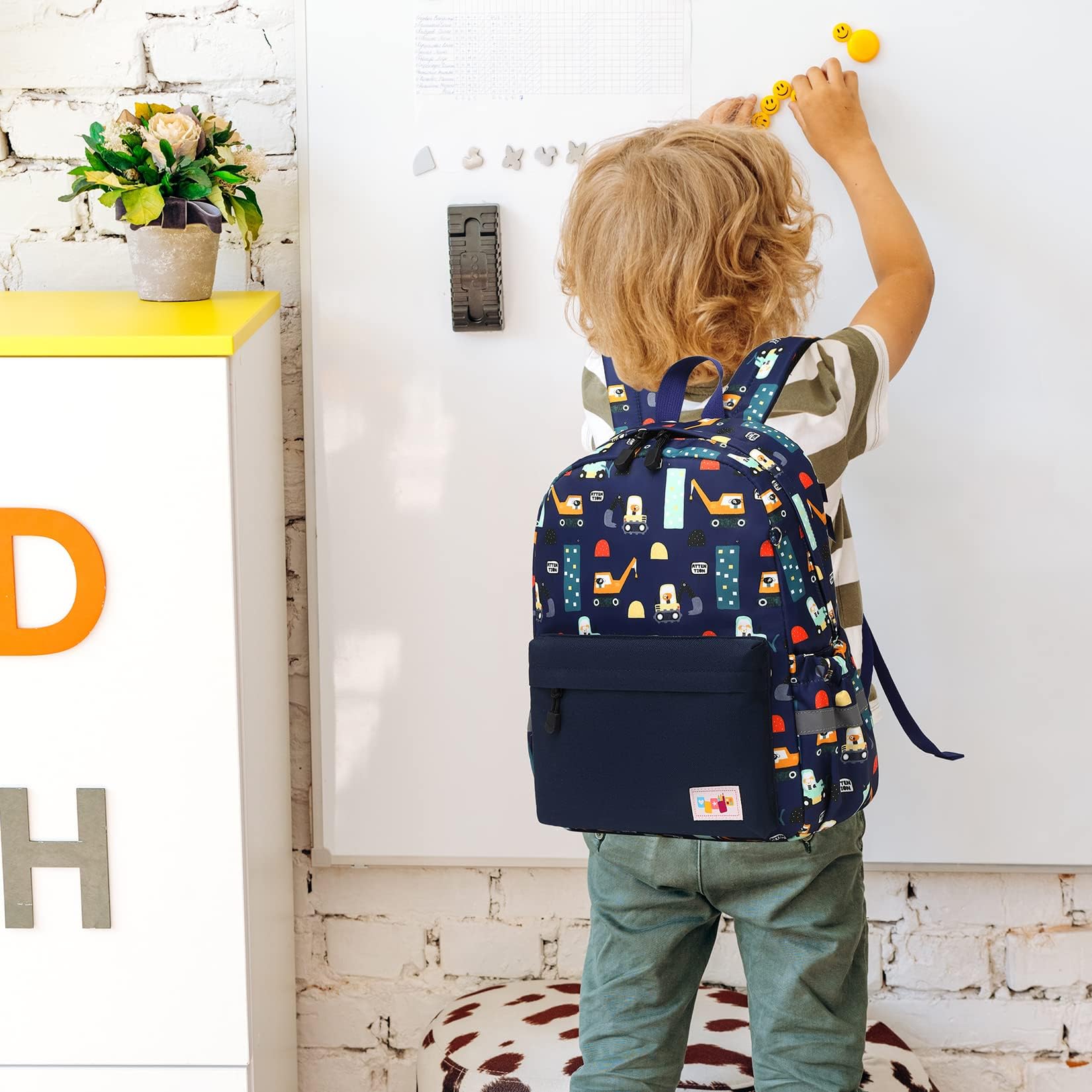 mygreen Kleinkind-Rucksack, Kinderrucksack für Jungen und Mädchen mit Brustgurt