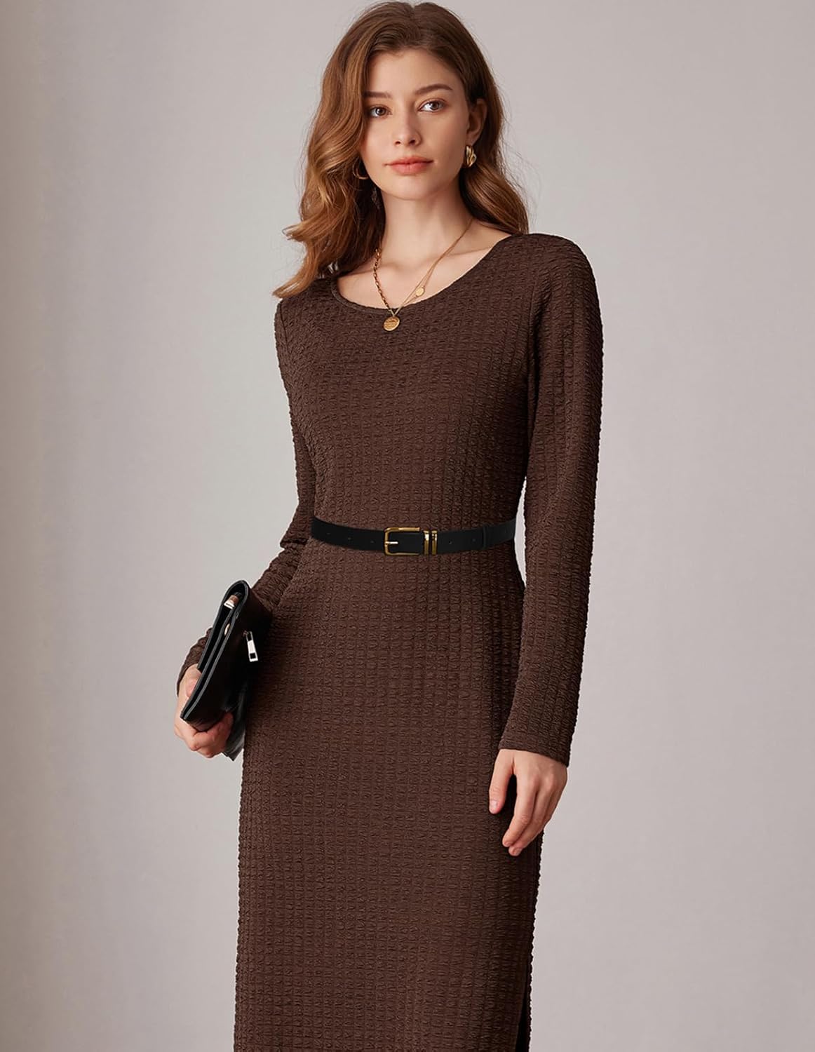 GRACE KARIN Women Leather Belt for Dresses Jeans Pants Waist Belt with Gold Buckle Medium PU Leather Belt - Image 5