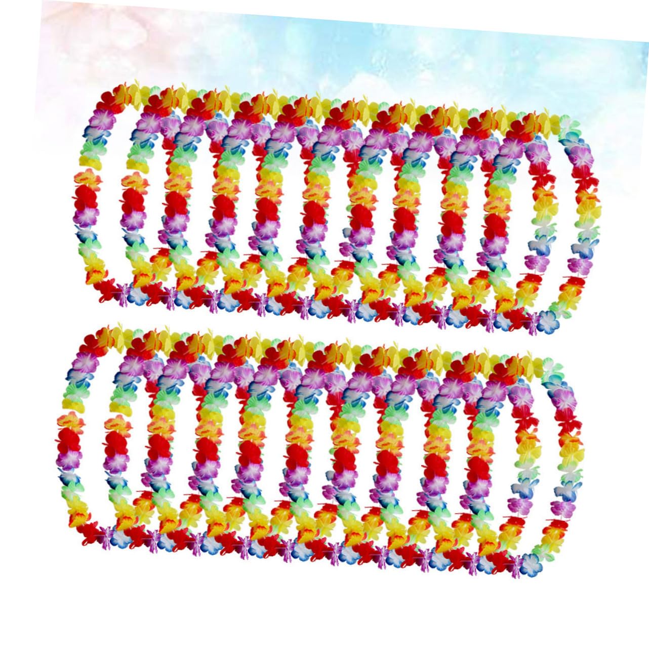 Ciieeo 40 Piezas Guirnalda Hawaiana Collar de Flores Tropicales Collares Hawaianos Guirnalda de Flores Collar de Flores Hawaianas Guirnalda Luau constituir cochinillo asado