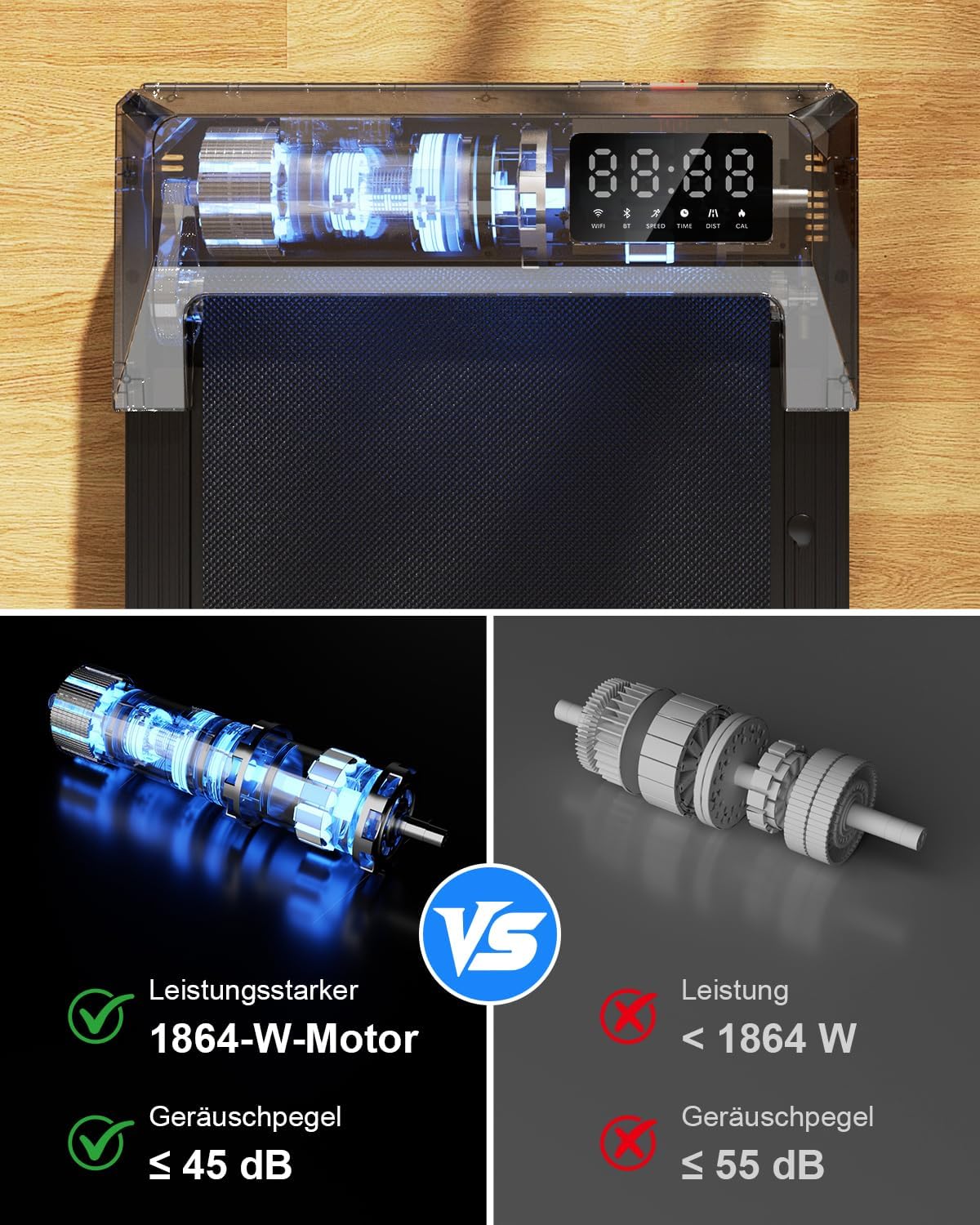 High-Tech Laufband für Zuhause: Ultimatives Walking Pad mit APP-Steuerung und Professionellen Trainingskursen