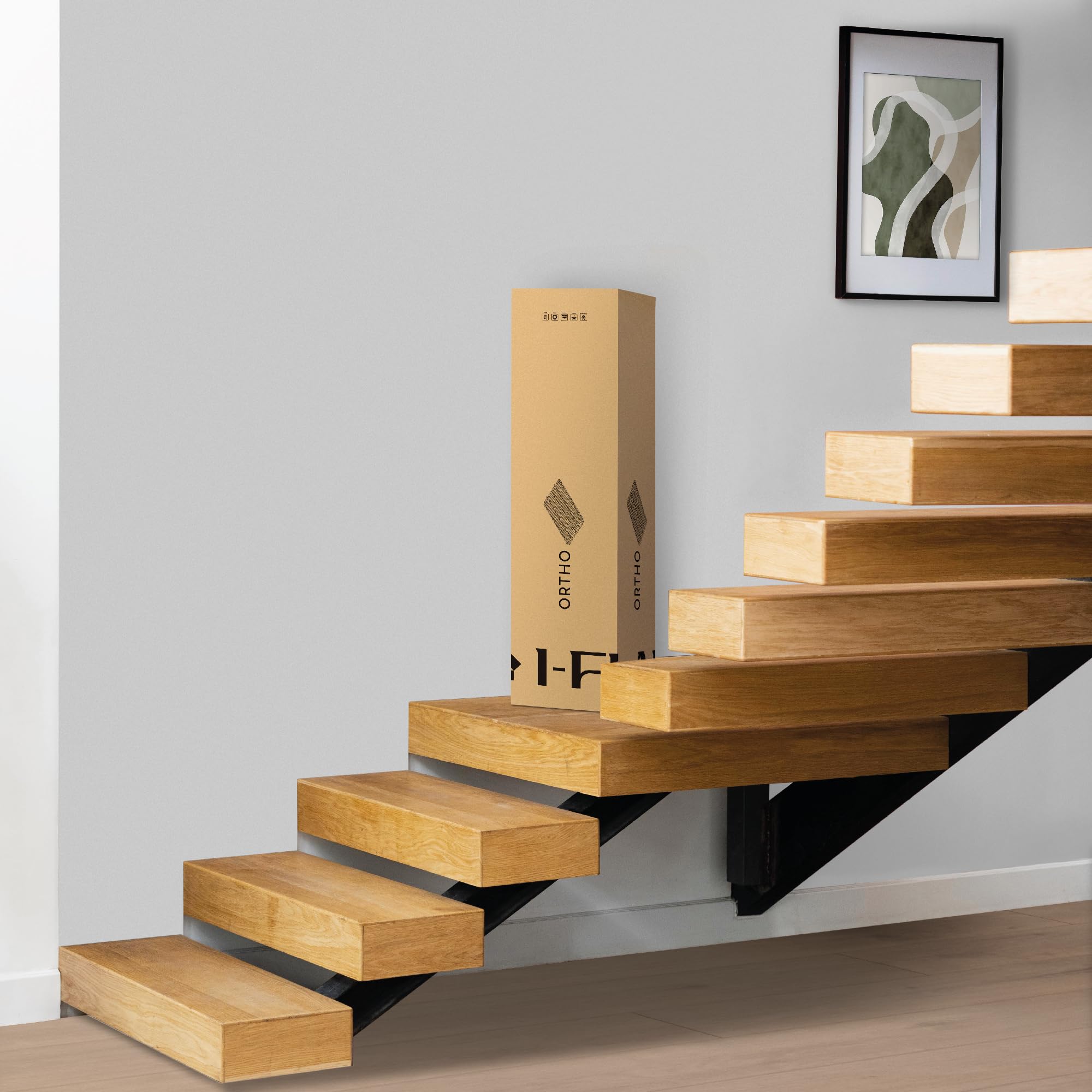 i-flair® Ortho Lattenrost 160x200cm Lattenrahmen mit 56 Federholzleisten und Mittelgurte, Stabiler Stahlrahmen für alle Matratzen geeignet