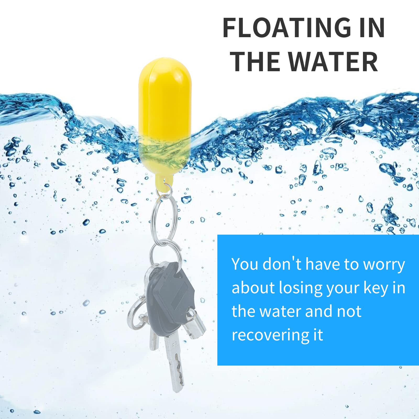 MUELODSIC 4 Llaveros Flotantes Para Surfear Llaves De Barco, Diseño De Forma De Píldora, Para Pesca, Vela, Rafting, Actividades Deportivas Acuáticas