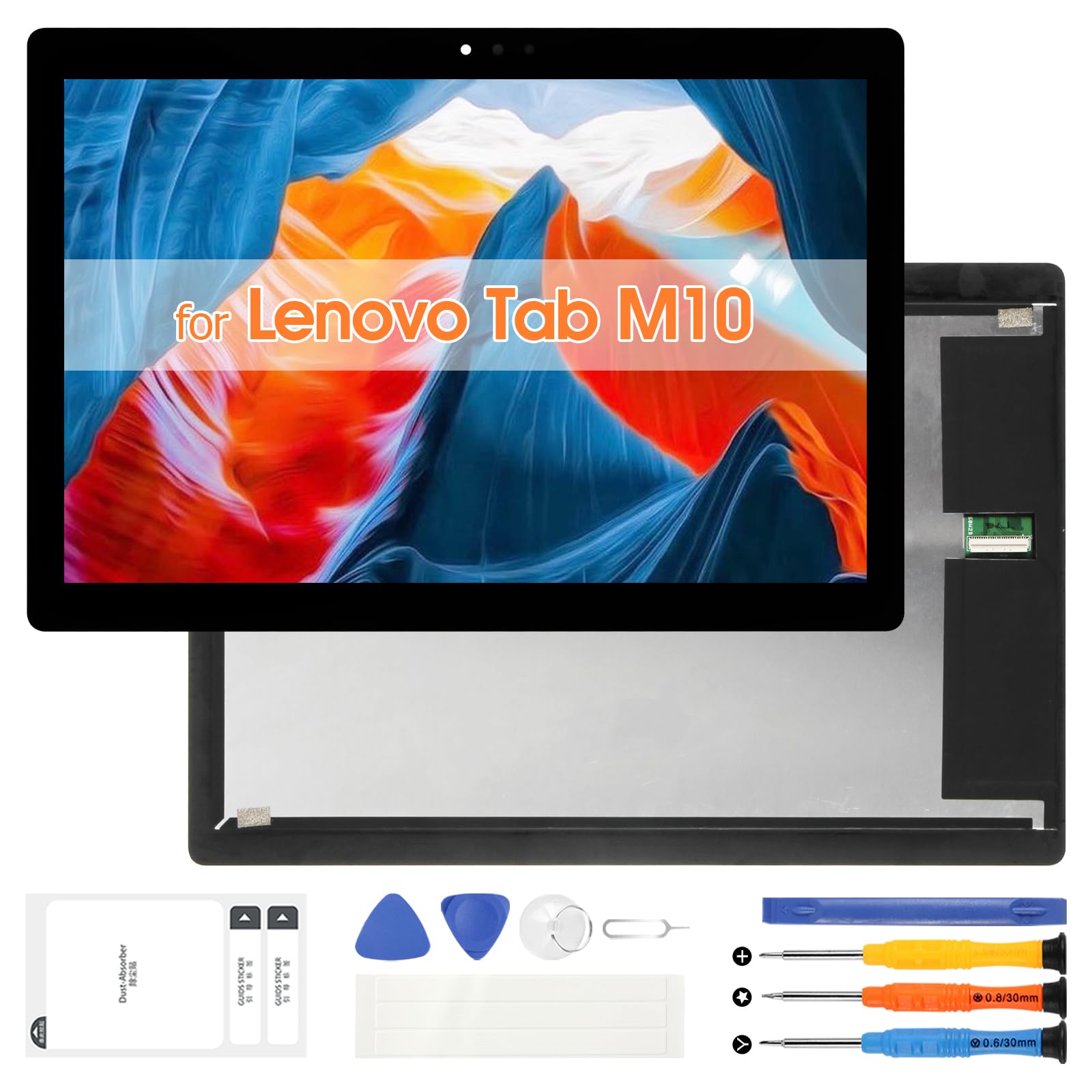 Écran LCD pour Lenovo Tab M10 3rd Gen LCD Display pour Lenovo Tab M10 TB328FU TB328XU TB328 10,1" Écran Replacement Digitalizer Touchscreen Assemblée avec Réparation, Noir