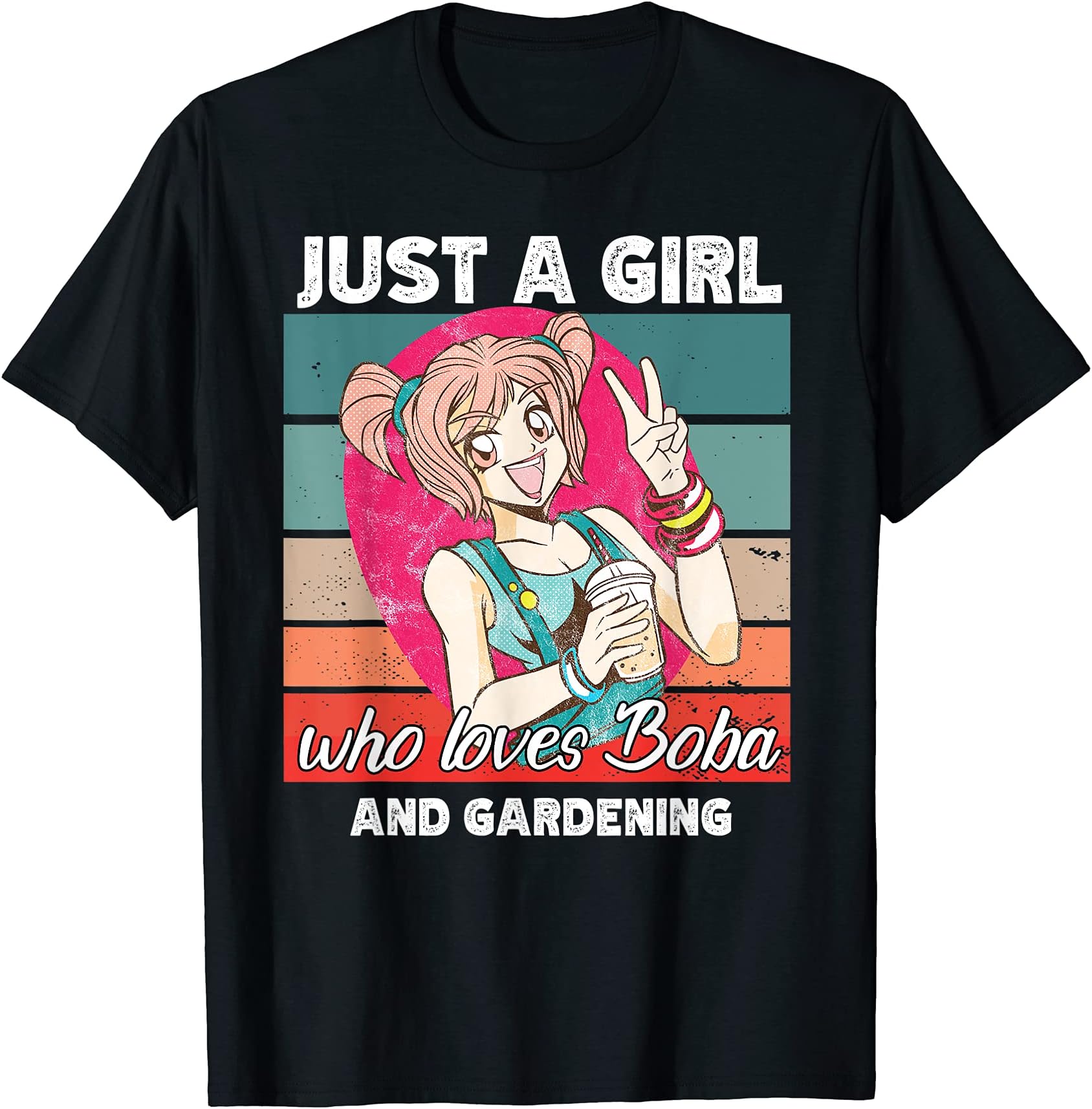 Just a girl who loves boba and Gardening kawaii T-Shirt