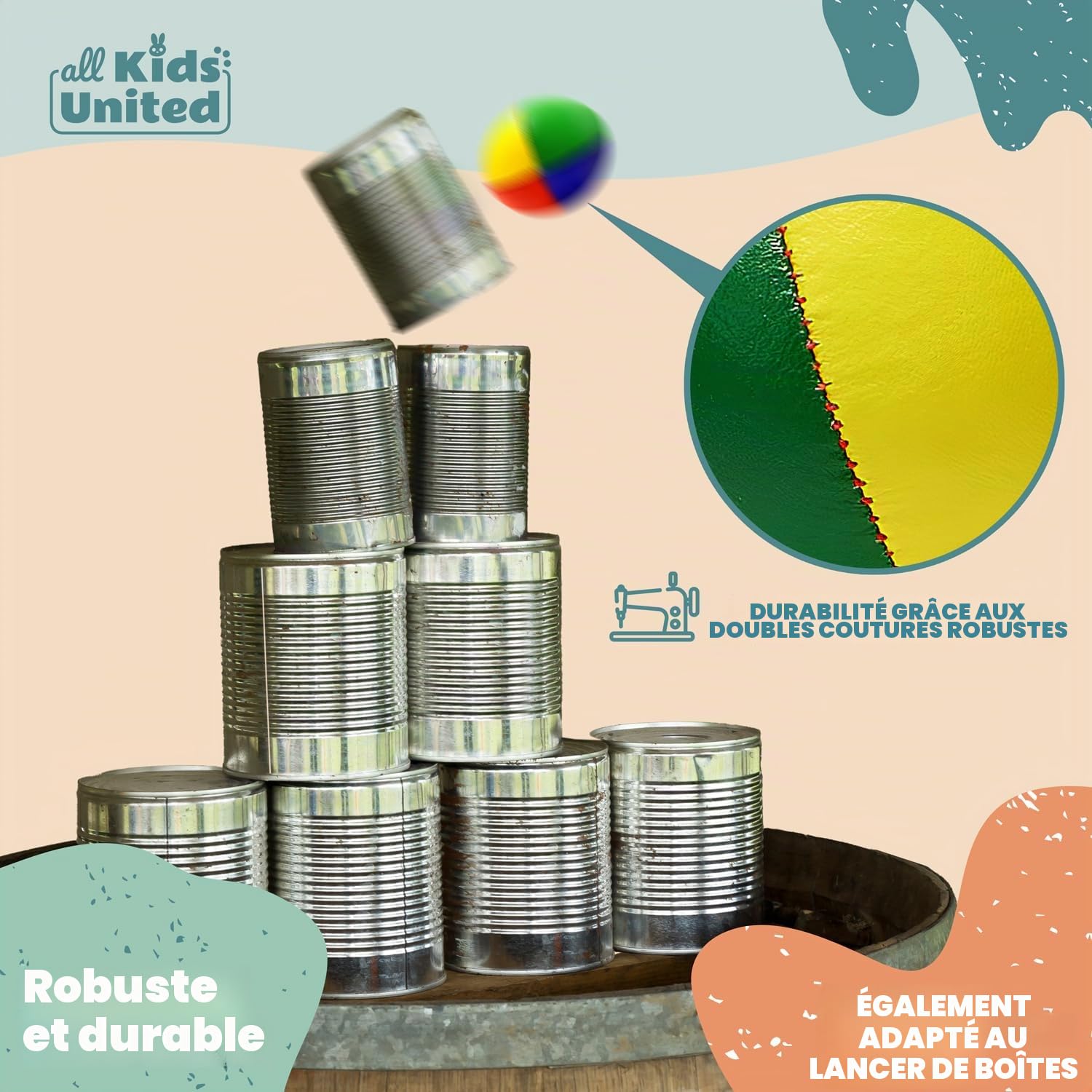 Set de 5 balles de jonglage professionnelles en sac jute pour débutants et avancés