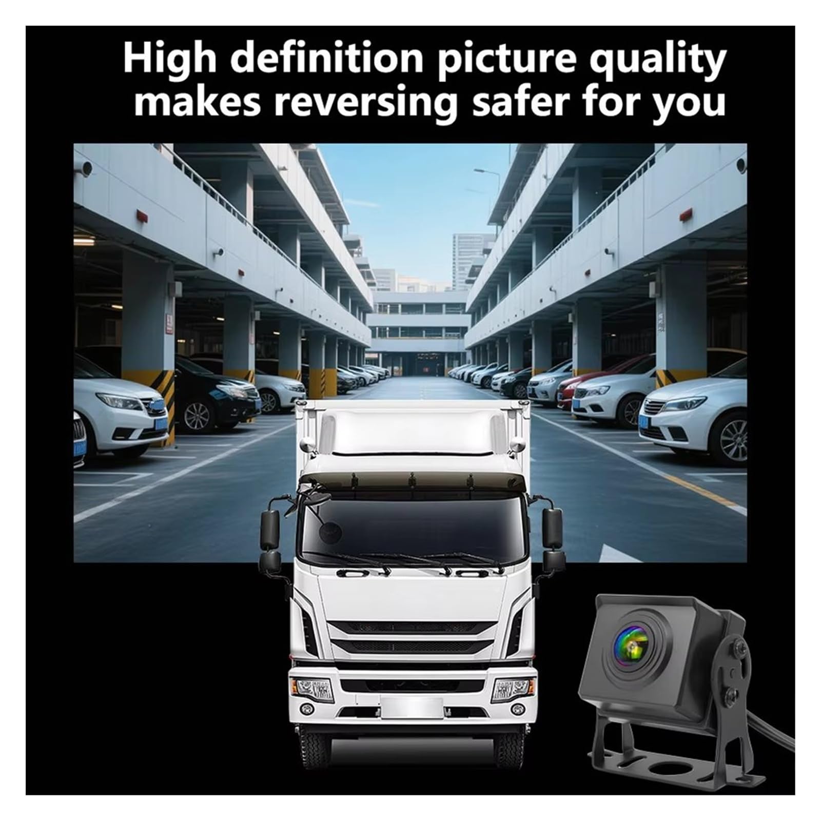 Auto Rückfahrkameras Universelle 4K CVBS High-Definition-Vollfarb-Nachtsicht-LKW-Rückfahrkamera 12V/24V Bild 1080P(RCA)