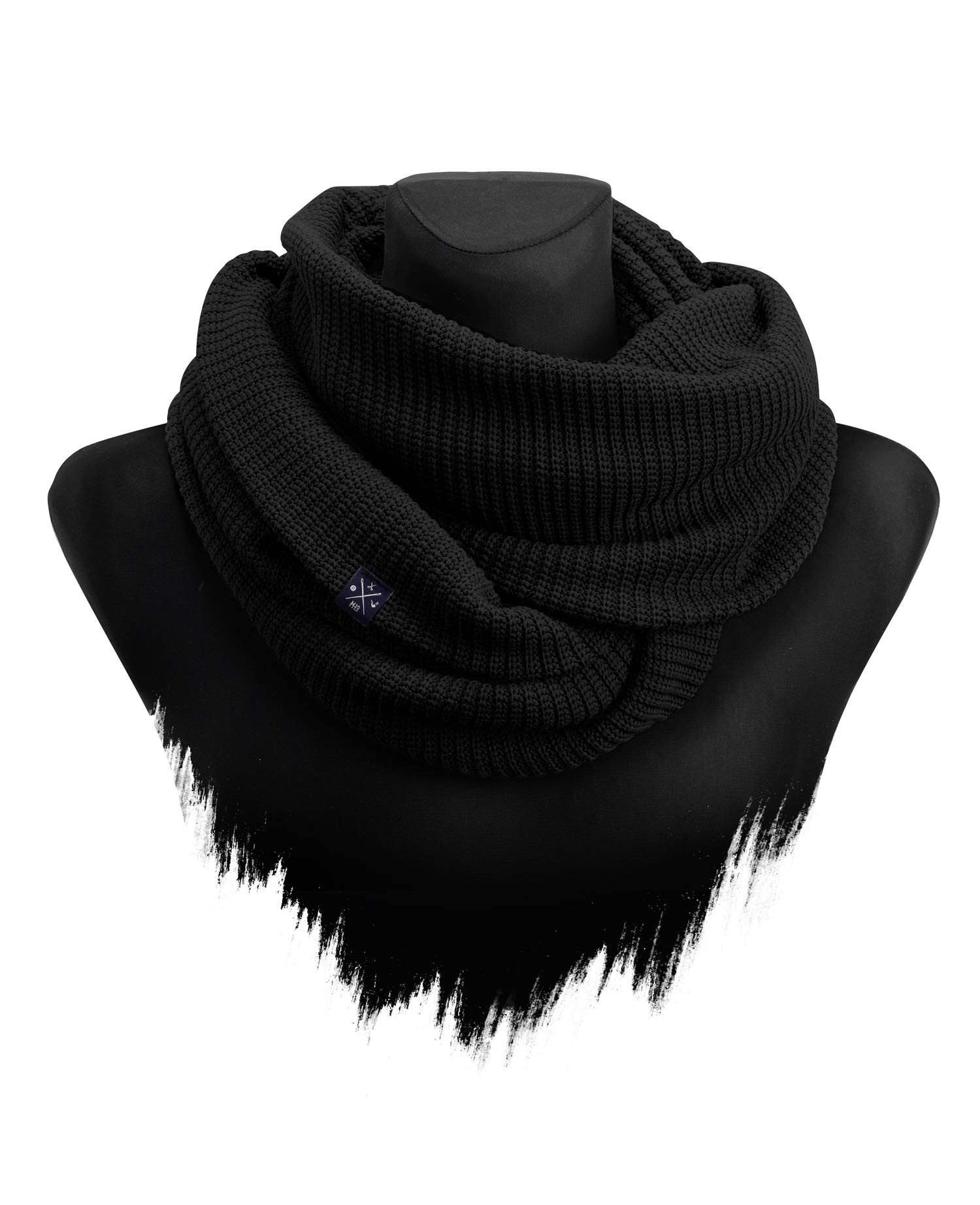 Manufaktur13 Knit Loop - Schlauchschal, Strick Loop mit Waffle Knit Muster, Wollschal/Langschal in versch. Farben erhältlich (M13)