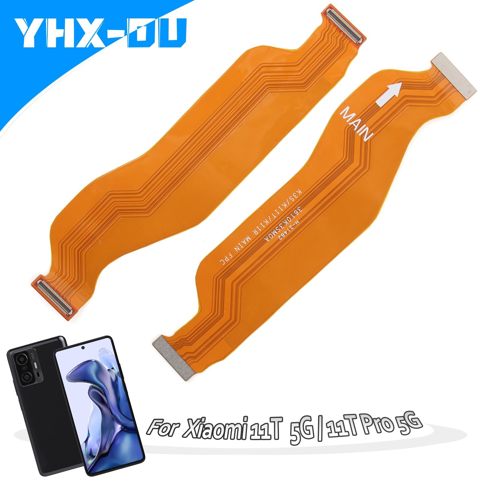 Cable Flex de Repuesto para Xiaomi 11T 5G 21081111RG Xiaomi 11T Pro 5G 2107113SG 2107113SI 2107113SR FPC Cable Flexible para Conexión a la Placa Base +Herramientas