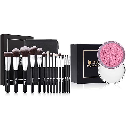 DUcare Brochas de maquillaje con cepillo de maquillaje Limpiador de jabón sólido