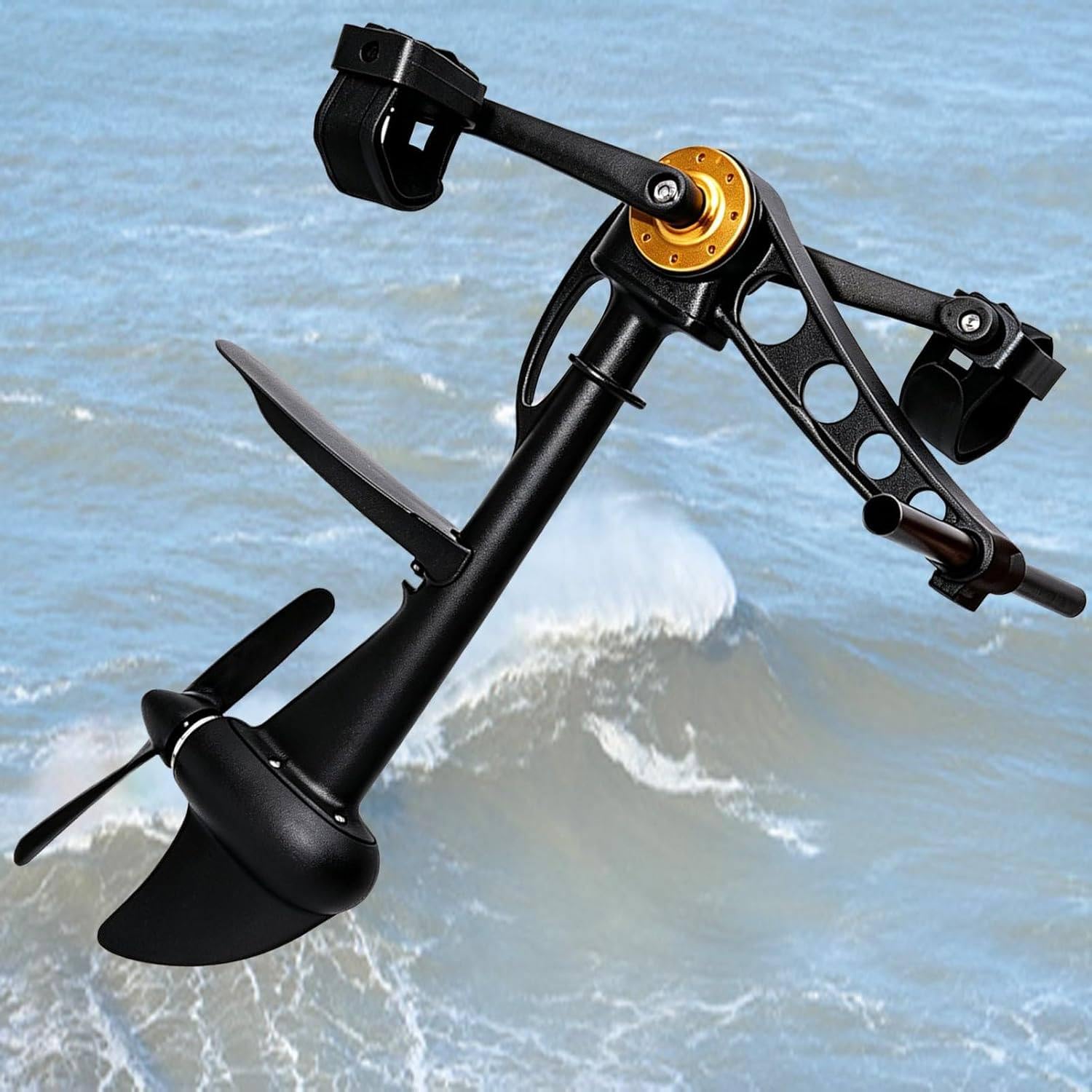 MANYOUYOU Foot Operated Kayak, 10:1 Gear Ratio, 200kg Max Load, 5-8 Km/H Speed, 7kg Thickened Aluminum Alloy, Waterproof Anti-Corrosion, Universal Fit for Inflatable & Hard Shell Paddle Board