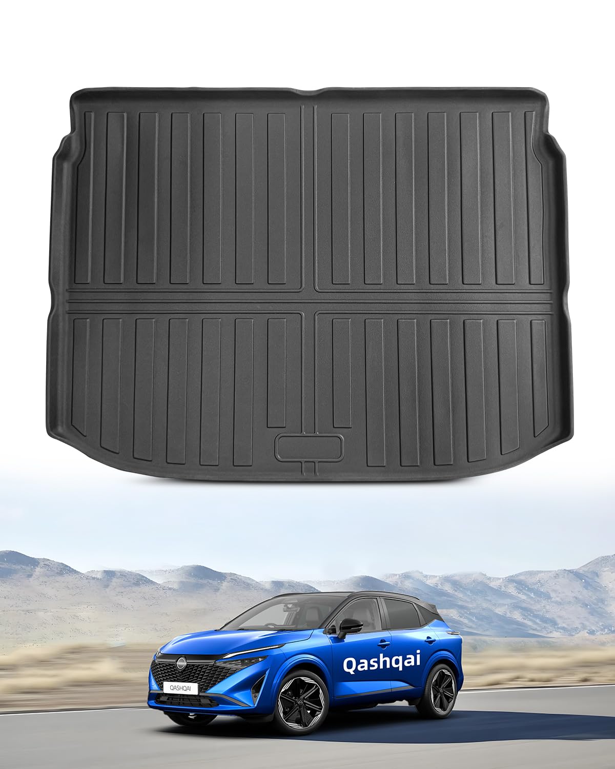 TPE Alfombras Maletero para Nissan Qashqai e-Power MHEV 2021-2026 | Alfombrillas Maletero Originales, Protector Maletero Antideslizantes e Impermeables, Funda Maletero con Bordes Elevados