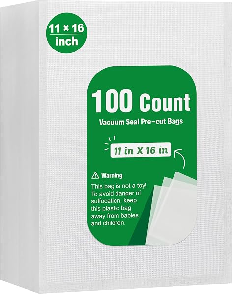 Syntus 100 Count Vacuum Sealer Bags Gallon